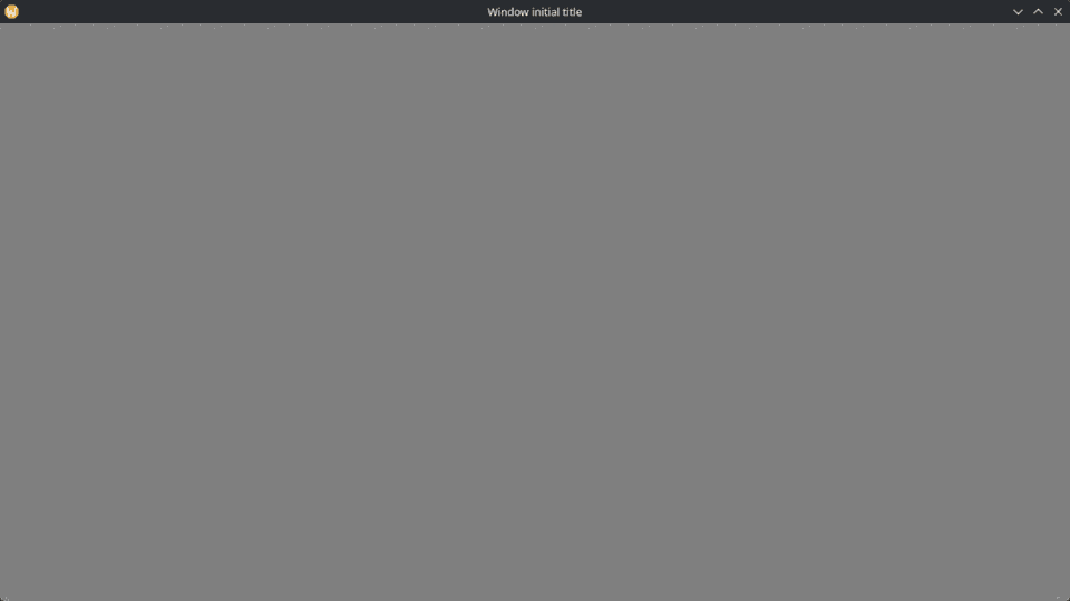 A Wayland window with grey content